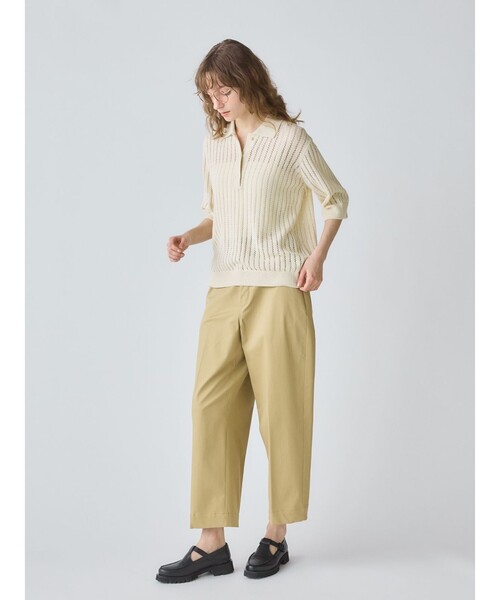 MidiUmi（ミディウミ）の「MidiUmi 模様編みニットポロ（ニット/セーター・レディース・ネイビー/ライトグレー/アイボリー・FREE）」の19枚目の写真