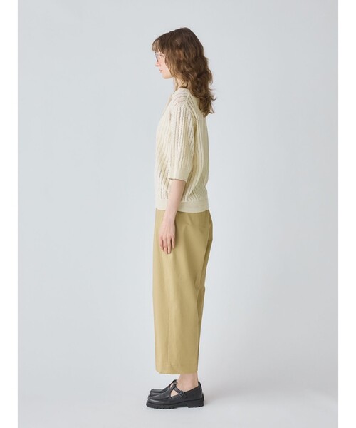 MidiUmi（ミディウミ）の「MidiUmi 模様編みニットポロ（ニット/セーター・レディース・ネイビー/ライトグレー/アイボリー・FREE）」の20枚目の写真