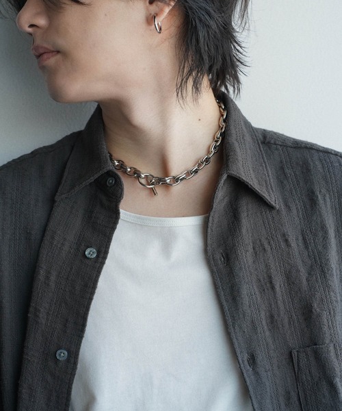 CROSS LINK SHORT NECKLACE / ANCHOR TWIST SHORT NECKLACE