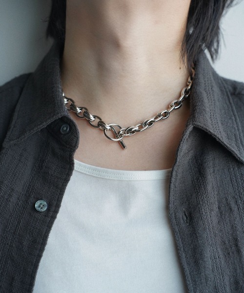 CROSS LINK SHORT NECKLACE / ANCHOR TWIST SHORT NECKLACE