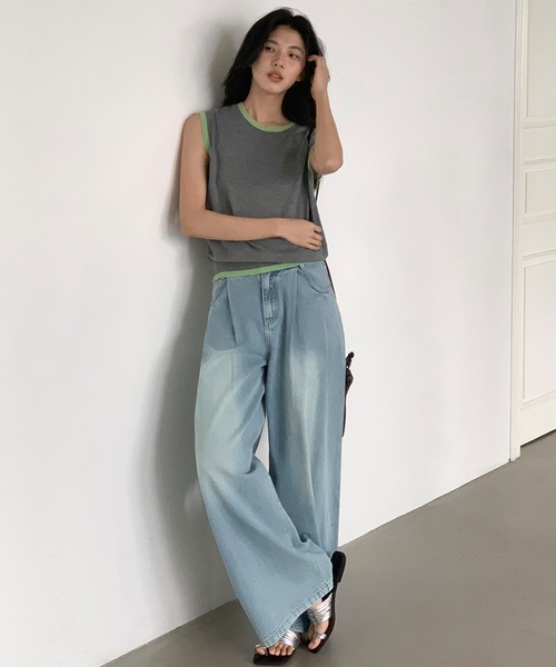 c.u.l(シーユーエル)の「バイカラーニットタンクトップ EM25s044【EIGHTHMONTH】(Tシャツ/カットソー・レディース・グレー・S/M/L)」の8枚目の写真