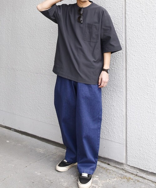 SHIPS any(シップス エニィ)の「SHIPS any: SOLOTEX(R) バックピケ リラックス ポケット Tシャツ◇(Tシャツ/カットソー・メンズ・ダークグレー/ブラック/ホワイト・MEDIUM/LARGE/X-LARGE)」の9枚目の写真