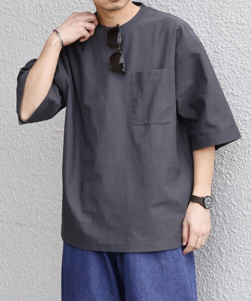 SHIPS any(シップス エニィ)の「SHIPS any: SOLOTEX(R) バックピケ リラックス ポケット Tシャツ◇(Tシャツ/カットソー・メンズ・ダークグレー/ブラック/ホワイト・MEDIUM/LARGE/X-LARGE)」の11枚目の写真