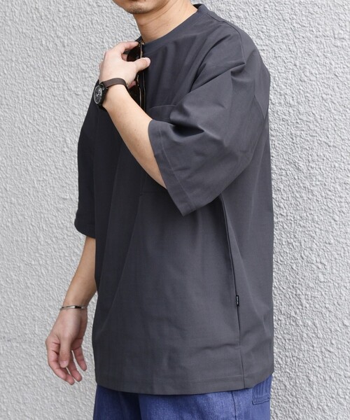 SHIPS any(シップス エニィ)の「SHIPS any: SOLOTEX(R) バックピケ リラックス ポケット Tシャツ◇(Tシャツ/カットソー・メンズ・ダークグレー/ブラック/ホワイト・MEDIUM/LARGE/X-LARGE)」の12枚目の写真