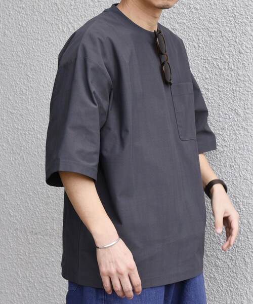 SHIPS any(シップス エニィ)の「SHIPS any: SOLOTEX(R) バックピケ リラックス ポケット Tシャツ◇(Tシャツ/カットソー・メンズ・ダークグレー/ブラック/ホワイト・MEDIUM/LARGE/X-LARGE)」の13枚目の写真