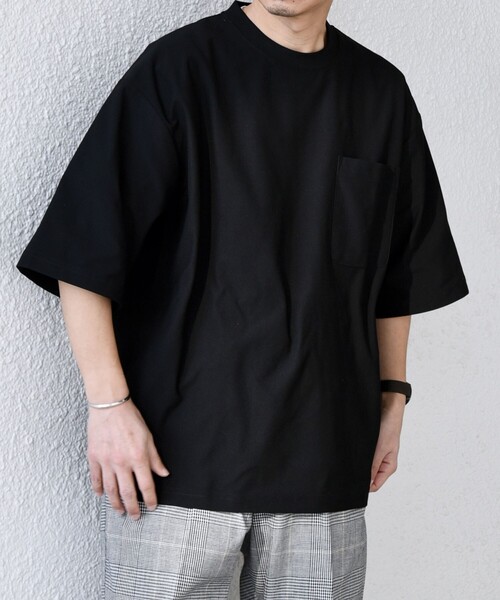 SHIPS any(シップス エニィ)の「SHIPS any: SOLOTEX(R) バックピケ リラックス ポケット Tシャツ◇(Tシャツ/カットソー・メンズ・ダークグレー/ブラック/ホワイト・MEDIUM/LARGE/X-LARGE)」の17枚目の写真
