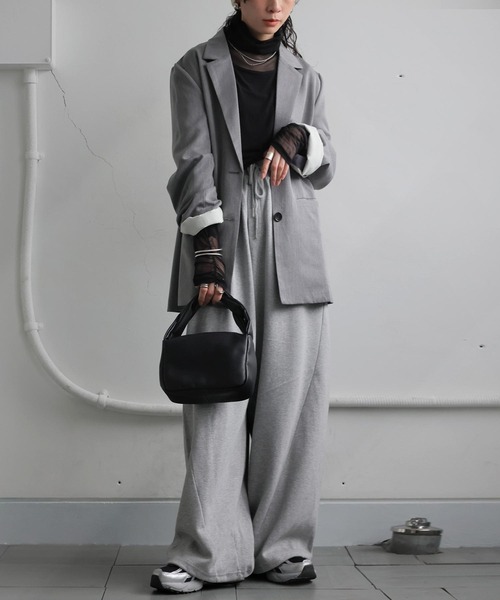 antiqua(アンティカ)の「シアーポイントギャザートップス(Tシャツ/カットソー・レディース・ブラック/ホワイト・ONESIZE)」の9枚目の写真