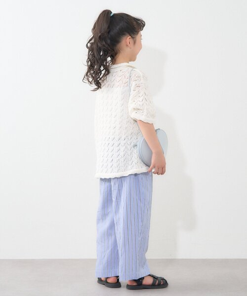 CIAOPANIC TYPY（チャオパニックティピー）の「【KIDS】【GOOD HOLIDAY】透かし編み開襟シャツ（シャツ/ブラウス・キッズ・ベージュ/ブラック/オフホワイト・XX-LARGE/X-LARGE/MEDIUM）」の12枚目の写真