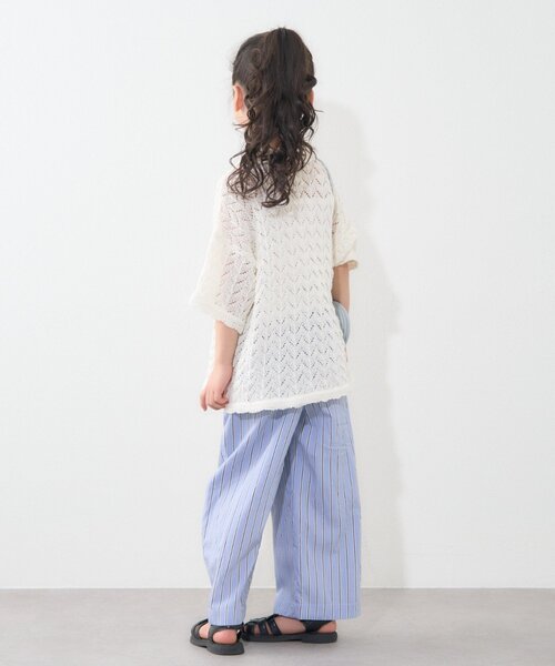 CIAOPANIC TYPY（チャオパニックティピー）の「【KIDS】【GOOD HOLIDAY】透かし編み開襟シャツ（シャツ/ブラウス・キッズ・ベージュ/ブラック/オフホワイト・XX-LARGE/X-LARGE/MEDIUM）」の13枚目の写真