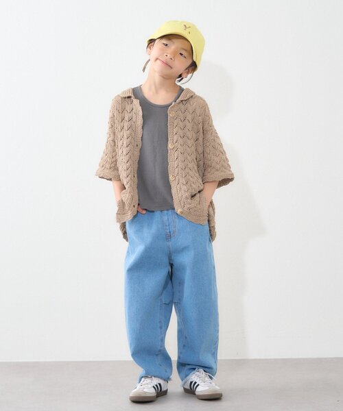 CIAOPANIC TYPY（チャオパニックティピー）の「【KIDS】【GOOD HOLIDAY】透かし編み開襟シャツ（シャツ/ブラウス・キッズ・ベージュ/ブラック/オフホワイト・XX-LARGE/X-LARGE/MEDIUM）」の18枚目の写真