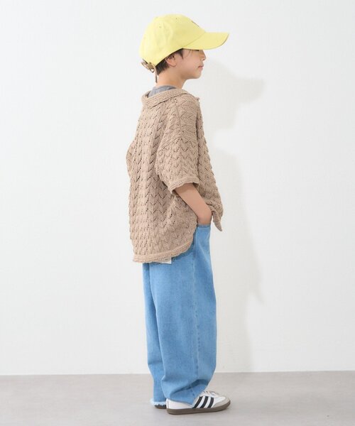 CIAOPANIC TYPY（チャオパニックティピー）の「【KIDS】【GOOD HOLIDAY】透かし編み開襟シャツ（シャツ/ブラウス・キッズ・ベージュ/ブラック/オフホワイト・XX-LARGE/X-LARGE/MEDIUM）」の19枚目の写真