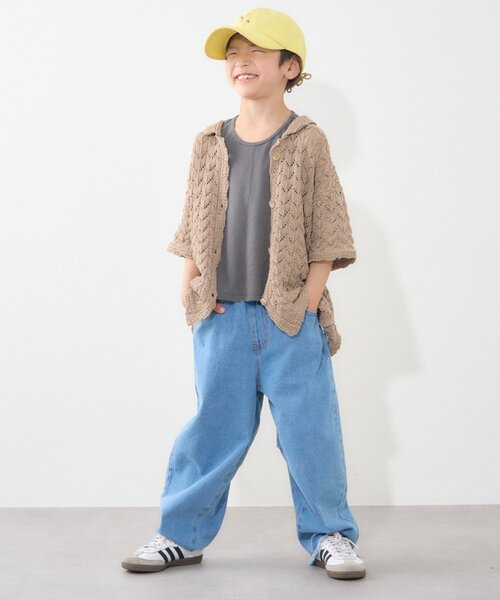 CIAOPANIC TYPY（チャオパニックティピー）の「【KIDS】【GOOD HOLIDAY】透かし編み開襟シャツ（シャツ/ブラウス・キッズ・ベージュ/ブラック/オフホワイト・XX-LARGE/X-LARGE/MEDIUM）」の22枚目の写真