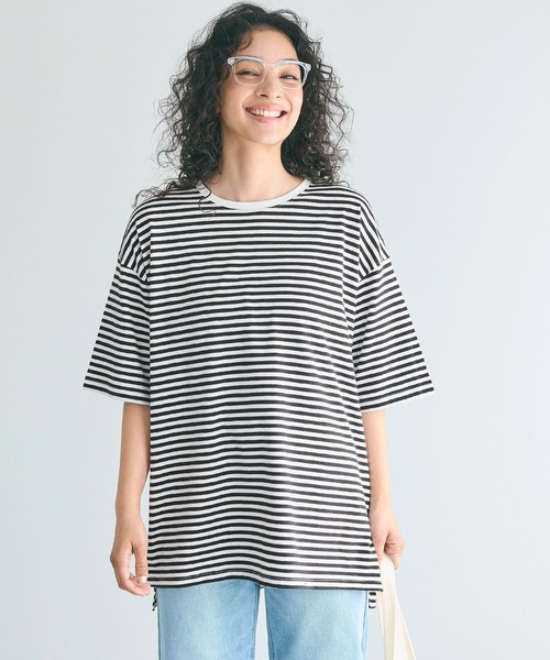 coca(coca)(コカ)の「【WEB限定セール】オーバーサイズTシャツ(Tシャツ/カットソー・レディース・ブラック/グレイッシュベージュ/その他1/ホワイト・S/M/L)」の18枚目の写真