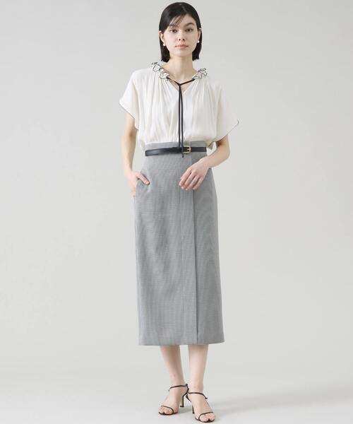 Tiara（ティアラ）の「バイカラーメローブラウス（シャツ/ブラウス・レディース・ホワイト/ブラック/イエロー/ピンク・FREE）」の14枚目の写真