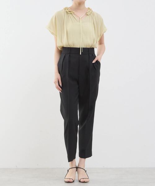 Tiara（ティアラ）の「バイカラーメローブラウス（シャツ/ブラウス・レディース・ホワイト/ブラック/イエロー/ピンク・FREE）」の16枚目の写真