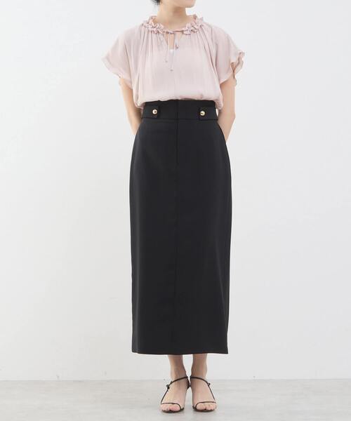 Tiara（ティアラ）の「バイカラーメローブラウス（シャツ/ブラウス・レディース・ホワイト/ブラック/イエロー/ピンク・FREE）」の18枚目の写真