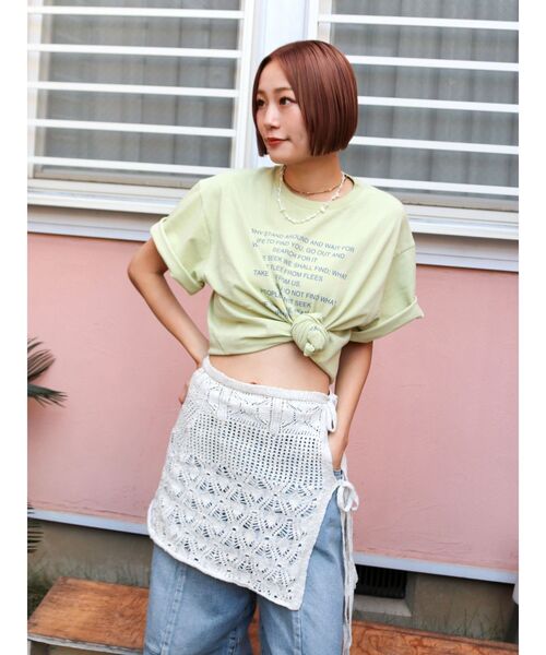 Ungrid(アングリッド)の「フロントロゴメッセージTee(Tシャツ/カットソー・レディース・オフホワイト/ライトグレー/グリーン系その他・FREE)」の13枚目の写真