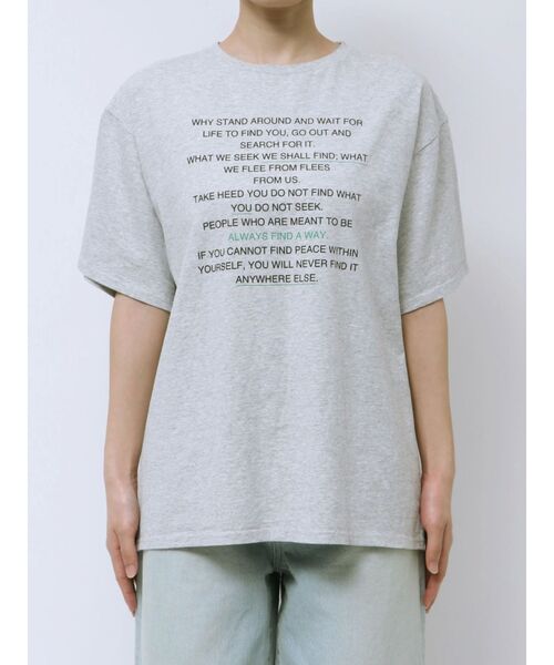 Ungrid(アングリッド)の「フロントロゴメッセージTee(Tシャツ/カットソー・レディース・オフホワイト/ライトグレー/グリーン系その他・FREE)」の21枚目の写真