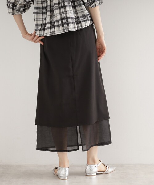THE SHOP TK (ザ ショップ ティーケー )の「裾シアーナロースカート【洗える】(スカート・レディース・ブラック/チャコールグレー・12/13)」の14枚目の写真