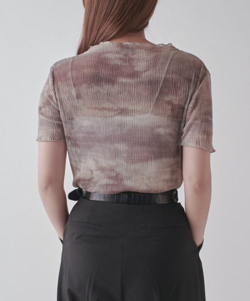 Lui's（ルイス）の「プリーツシアートップス（Tシャツ/カットソー・レディース・ライトグレー/チャコールグレー/ブルー・FREE）」の20枚目の写真