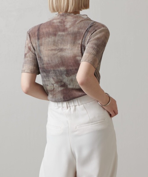 Lui's（ルイス）の「プリーツシアートップス（Tシャツ/カットソー・レディース・ライトグレー/チャコールグレー/ブルー・FREE）」の18枚目の写真