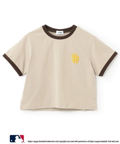 LOVETOXIC（ラブトキシック）の「【LTXC】【MLB】【吸水速乾/さらさら】【綿100％】クロップドT（Tシャツ/カットソー・キッズ・ブラック/ベージュ/オフホワイト/ネイビー・L:160cm/M:150cm/S:140cm）」の12枚目の写真