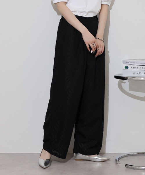 【 PARTY】ともちん着用♡ジャガードワイドパンツ タックギャザー バルーンワイドパンツ je-101 chw22s127