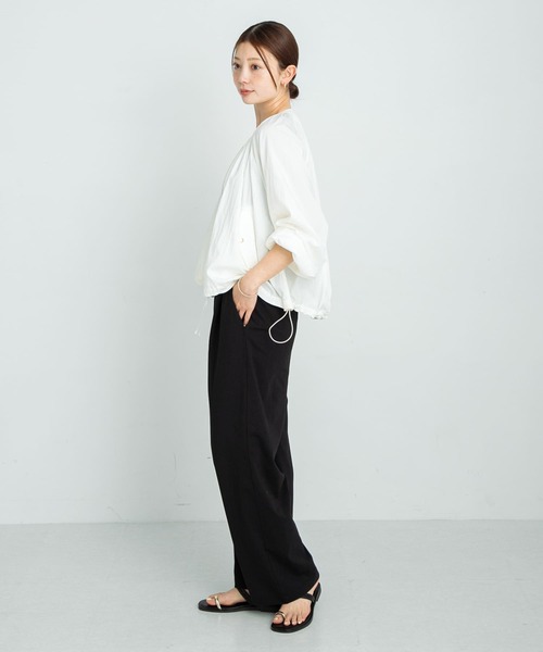 URBAN RESEARCH Sonny Label(アーバンリサーチサニーレーベル)の「ライトシアーノーカラーブルゾン(ブルゾン・レディース・ライトグレー/ライトカーキ/オフホワイト・FREE)」の10枚目の写真