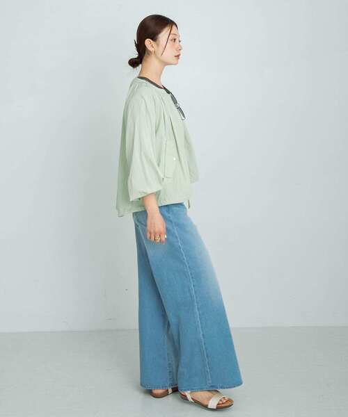 URBAN RESEARCH Sonny Label(アーバンリサーチサニーレーベル)の「ライトシアーノーカラーブルゾン(ブルゾン・レディース・ライトグレー/ライトカーキ/オフホワイト・FREE)」の17枚目の写真