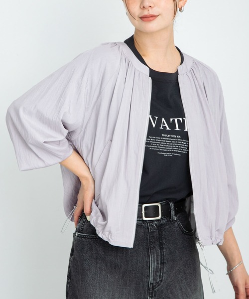 URBAN RESEARCH Sonny Label(アーバンリサーチサニーレーベル)の「ライトシアーノーカラーブルゾン(ブルゾン・レディース・ライトグレー/ライトカーキ/オフホワイト・FREE)」の18枚目の写真