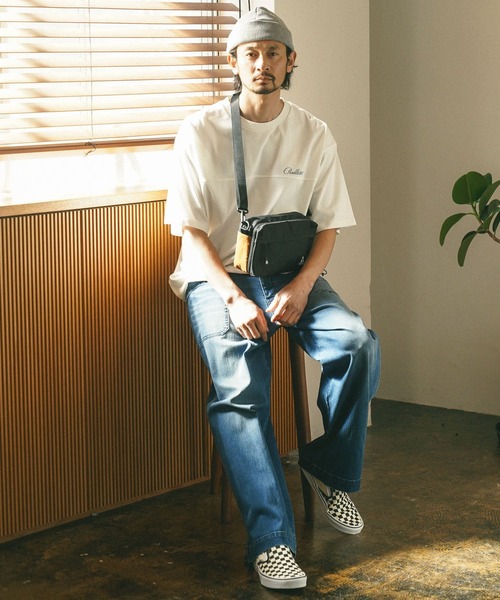 BAYFLOW(ベイフロー)の「【接触冷感・ストレッチ】クールタッチワイドセーラーデニムパンツ(デニムパンツ・メンズ・ダークブルー/ライトブルー・MEDIUM/LARGE)」の5枚目の写真