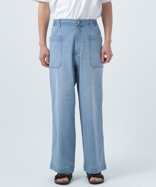 BAYFLOW(ベイフロー)の「【接触冷感・ストレッチ】クールタッチワイドセーラーデニムパンツ(デニムパンツ・メンズ・ダークブルー/ライトブルー・MEDIUM/LARGE)」の10枚目の写真