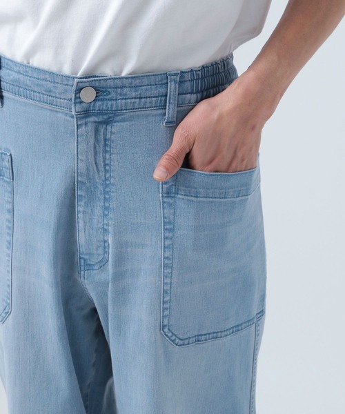 BAYFLOW(ベイフロー)の「【接触冷感・ストレッチ】クールタッチワイドセーラーデニムパンツ(デニムパンツ・メンズ・ダークブルー/ライトブルー・MEDIUM/LARGE)」の15枚目の写真