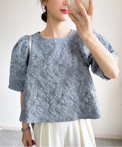 【新品未使用】RosyLuce ジャガードトップス白 SLY tシャツ FRONT ZIP JQ TOPS フロントジップ ジャガード