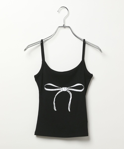 3.3 Field Trip （3.3フィールドトリップ）の「3.3 Field Trip／リボンプリントキャミ（キャミソール・レディース・ホワイト/ブラック/ピンク・FREE）」の18枚目の写真