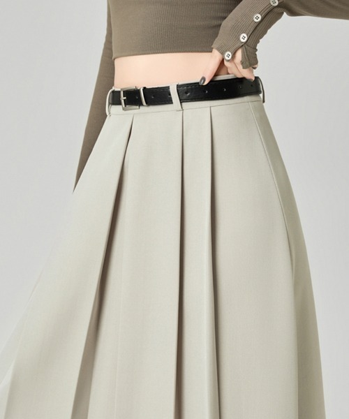 Doux Belle（ドゥーベル）の「Aラインフレアロングスカート（スカート・レディース・ブラック/ベージュ/グレー・MEDIUM）」の5枚目の写真