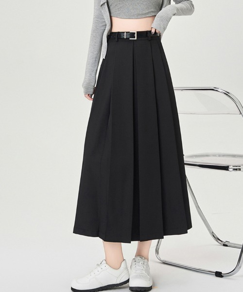 Doux Belle（ドゥーベル）の「Aラインフレアロングスカート（スカート・レディース・ブラック/ベージュ/グレー・MEDIUM）」の11枚目の写真