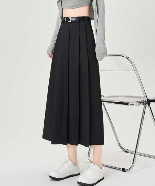Doux Belle（ドゥーベル）の「Aラインフレアロングスカート（スカート・レディース・ブラック/ベージュ/グレー・MEDIUM）」の13枚目の写真