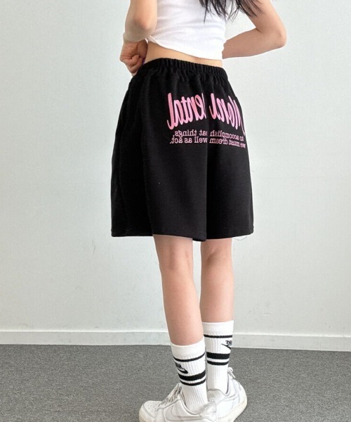 NANAHACHI(ナナハチ)の「ハーフ スウェット パンツ(スウェットパンツ・レディース・ライトグレー/グレー/ブラック・FREE)」の8枚目の写真