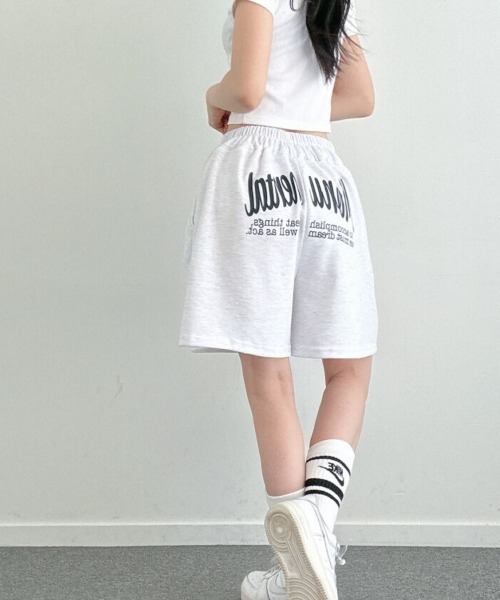 NANAHACHI(ナナハチ)の「ハーフ スウェット パンツ(スウェットパンツ・レディース・ライトグレー/グレー/ブラック・FREE)」の22枚目の写真