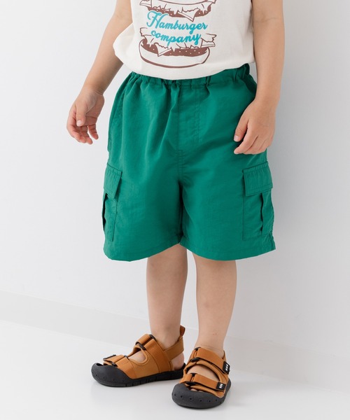 chil2（チルツー）の「ナイロンカーゴハーフパンツ（カーゴパンツ・キッズ・ブラック/カーキ/グリーン/パープル/ベージュ/グレー・90cm/100cm/110cm/120cm/130cm/140cm/150cm）」の8枚目の写真