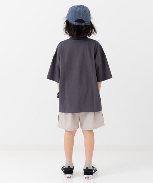 chil2（チルツー）の「ナイロンカーゴハーフパンツ（カーゴパンツ・キッズ・ブラック/カーキ/グリーン/パープル/ベージュ/グレー・90cm/100cm/110cm/120cm/130cm/140cm/150cm）」の10枚目の写真