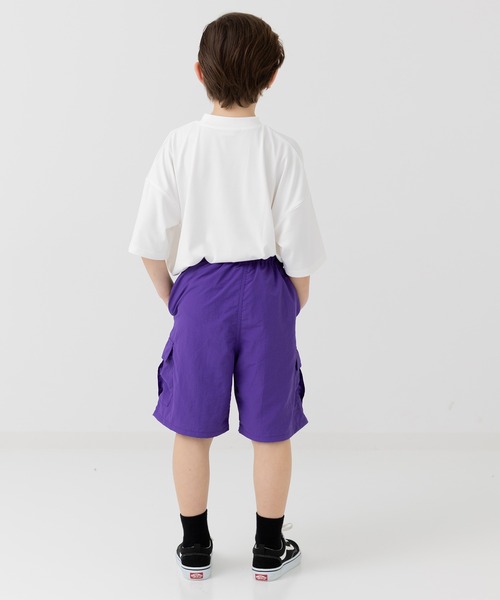 chil2（チルツー）の「ナイロンカーゴハーフパンツ（カーゴパンツ・キッズ・ブラック/カーキ/グリーン/パープル/ベージュ/グレー・90cm/100cm/110cm/120cm/130cm/140cm/150cm）」の16枚目の写真