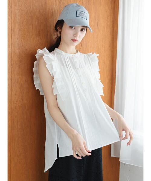so4u（ソーフォーユー）の「フリルブラウス（シャツ/ブラウス・レディース・オフホワイト/ブラック・F）」の2枚目の写真