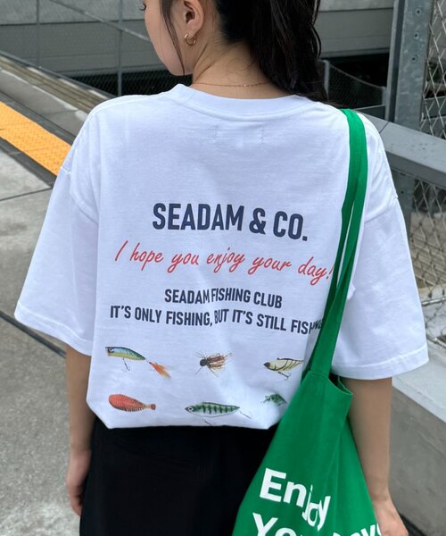 「SEADAM」 半袖Tシャツ LARGE ホワイト レディース