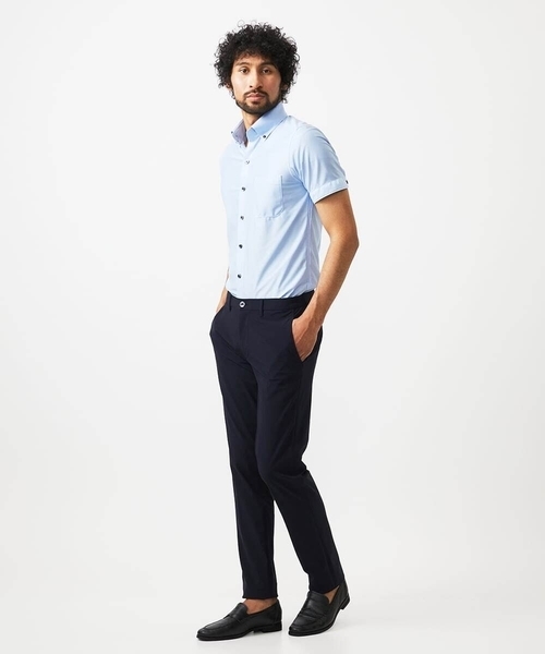 MICHEL KLEIN HOMME (ミッシェルクランオム)の「イージーケアドレス半袖シャツ(シャツ/ブラウス・メンズ・ホワイト/ライトブルー/ネイビー・MEDIUM/LARGE/X-LARGE)」の7枚目の写真