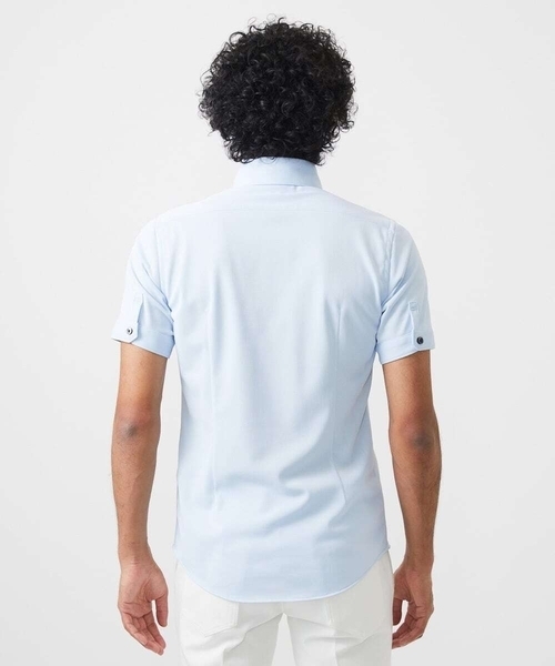 MICHEL KLEIN HOMME (ミッシェルクランオム)の「イージーケアドレス半袖シャツ(シャツ/ブラウス・メンズ・ホワイト/ライトブルー/ネイビー・MEDIUM/LARGE/X-LARGE)」の11枚目の写真
