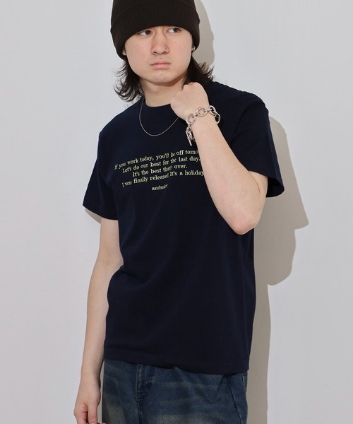 &soiree(アンドソワレ)の「&soiree フロント刺繍Tシャツ(Tシャツ/カットソー・レディース・ホワイト/ピンク/ネイビー/ベージュ/スミクロ/ブラウン・F/FREE)」の16枚目の写真