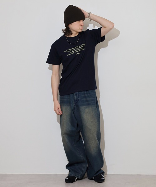 &soiree(アンドソワレ)の「&soiree フロント刺繍Tシャツ(Tシャツ/カットソー・レディース・ホワイト/ピンク/ネイビー/ベージュ/スミクロ/ブラウン・F/FREE)」の18枚目の写真