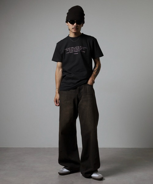&soiree(アンドソワレ)の「&soiree フロント刺繍Tシャツ(Tシャツ/カットソー・レディース・ホワイト/ピンク/ネイビー/ベージュ/スミクロ/ブラウン・F/FREE)」の21枚目の写真